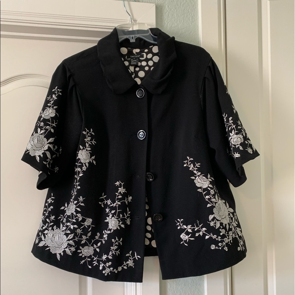 2x Karen Kane embroidered &lined Jacket